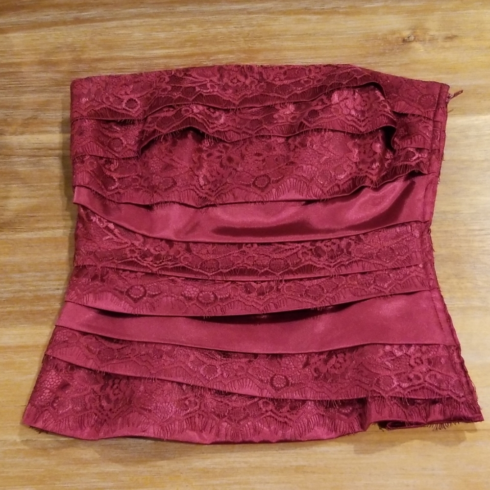 WHBM 00 Red Corset Top